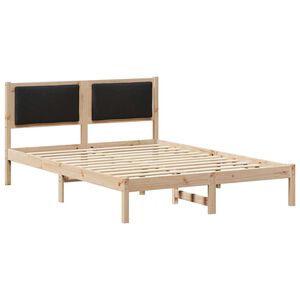 vidaXL Estrutura da Cama Preto 140 x 190 cm Madeira de Pinheiro S&oacute;lida