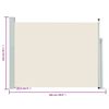vidaXL Toldo lateral retr&aacute;til para p&aacute;tio 140x500 cm creme