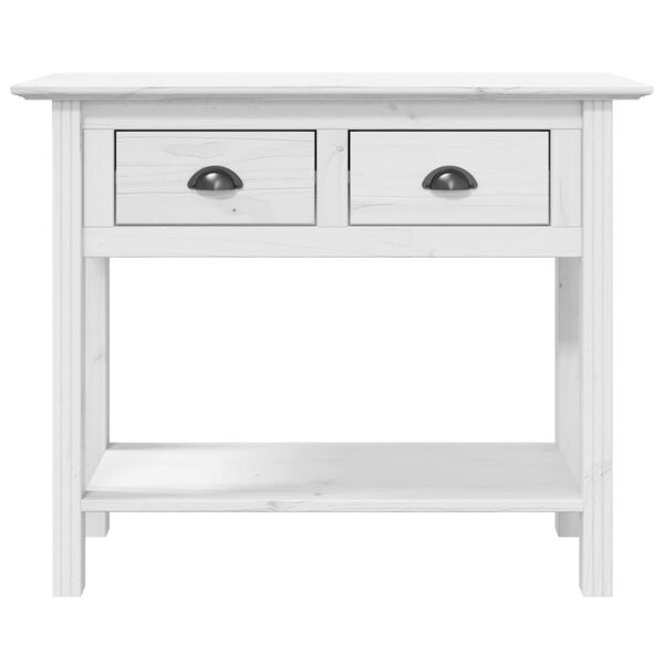 vidaXL Mesa consola BODO 91x35x74 cm madeira de pinho maciça branco