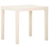 vidaXL Mesa de jardim 79x65x72 cm pl&aacute;stico branco