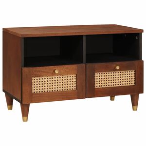 vidaXL Gabinete para TV com gaveta Castanho 70 x 33,5 x 46 cm
