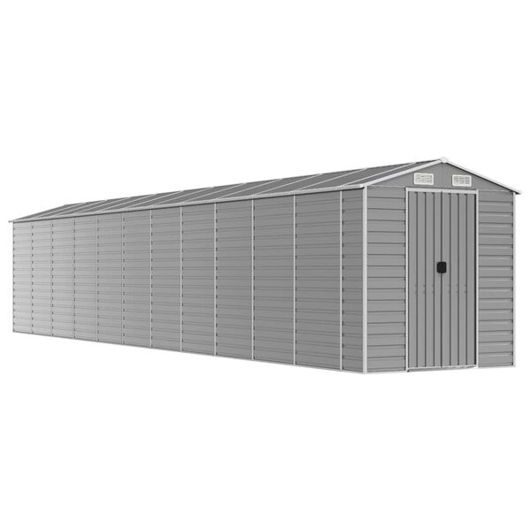 vidaXL Abrigo de jardim cinza claro 191x980x198 cm aço galvanizado