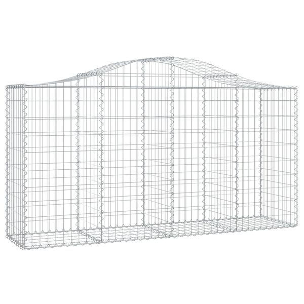 vidaXL Cestos gabi&atilde;o arqueados 18 pcs 200x50x100/120 ferro galvanizado