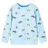 Sweatshirt para crian&ccedil;a azul-claro mesclado 116