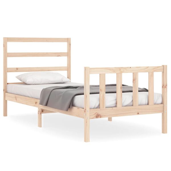 vidaXL Cama sem colch&atilde;o 90x190 cm madeira de pinho maci&ccedil;a