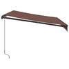 vidaXL Toldo retr&aacute;til manual com luzes LED 300x250 cm castanho