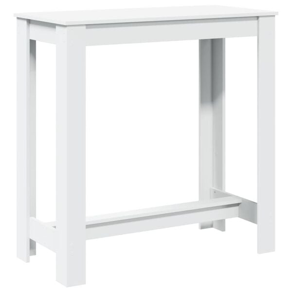vidaXL Mesa de bar 102x50x103,5 cm derivados de madeira branco