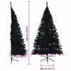 vidaXL &Aacute;rvore de Natal Artificial Pr&eacute;-iluminada Preto 180 cm PVC