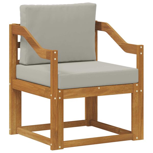 vidaXL Sof&aacute; exterior Madeira de Ac&aacute;cia maci&ccedil;a e Poli&eacute;ster