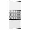 vidaXL Porta de vidro 102,5 x 2 x 205 cm Alum&iacute;nio Preto