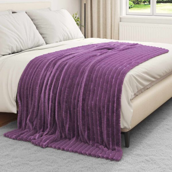 vidaXL Cobertor Roxo 200 x 150 cm L&atilde;