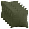 vidaXL Capa almofada 6 pcs ALMELO Verde 35 x 35 cm cord&atilde;o