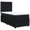 vidaXL Cama com molas/colch&atilde;o 90x200 cm veludo preto