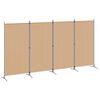 vidaXL Divis&oacute;ria de Quatro Pain&eacute;is Bege 346 x 180 cm Tecido