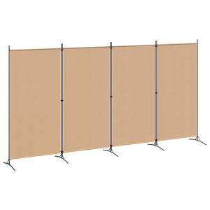 vidaXL Divis&oacute;ria de Quatro Pain&eacute;is Bege 346 x 180 cm Tecido