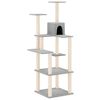 vidaXL &Aacute;rvore p/ gatos c/ postes arranhadores sisal 153 cm cinza-claro