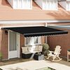 vidaXL Toldo Retr&aacute;til Manual Preto 400 &times; 300 cm Alum&iacute;nio e Tecido