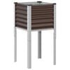 vidaXL Vaso de jardim marrom 45x45x88 cm a&ccedil;o