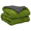 vidaXL Duvet de Ano Inteiro Verde e Antracite 200 x 155 cm Microfibra