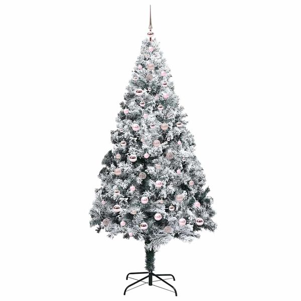 vidaXL &Aacute;rvore de Natal Artificial Branco 240 cm PVC, A&ccedil;o e Pl&aacute;stico