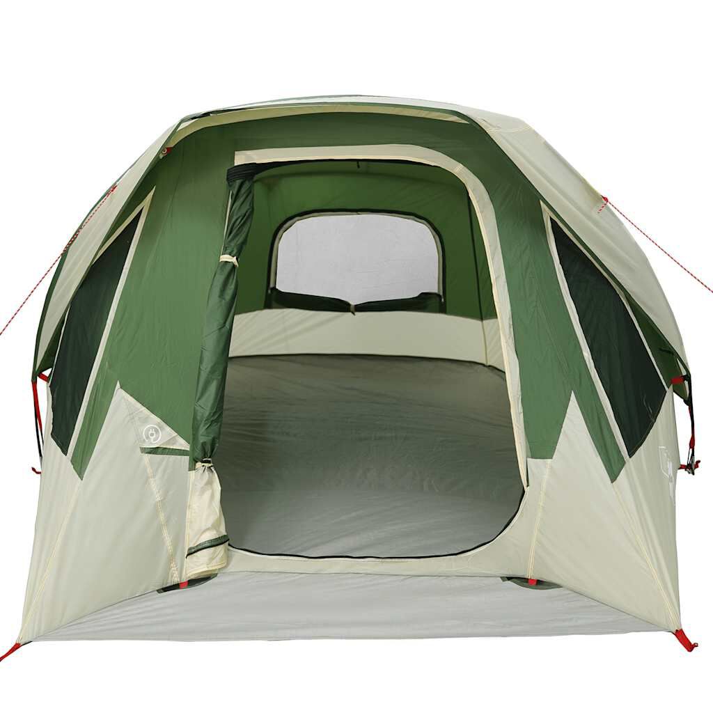 vidaXL Tenda de campismo cabana para 4 pessoas impermeável verde