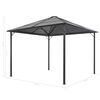 vidaXL Gazebo com cortinas Alum&iacute;nio 3x3 m preto