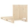 vidaXL Estrutura de cama com cabeceira 100x200cm pinho maci&ccedil;o