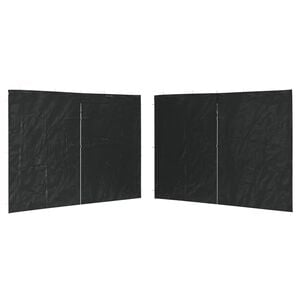 vidaXL Parede lateral com fecho p/ tenda de festas 2 pcs PE antracite