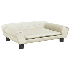 vidaXL Cama para c&atilde;es 70x48x22 cm veludo cor creme