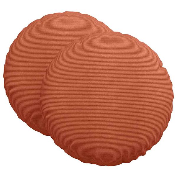 vidaXL Almofadas de Assento 2 pcs Laranja Vermelho &Oslash; 60 cm