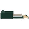 vidaXL Sof&aacute;-cama c/ gavet&atilde;o e gavetas 100x200 cm veludo verde-escuro