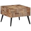 vidaXL Mesa de centro 55x55x40 cm teca recuperada maci&ccedil;a cinzento