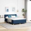 vidaXL Cama Box com colch&atilde;o com cabeceira Azul 140 x 190 cm tecido