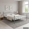 vidaXL Estrutura de cama metal 160x200 cm cinzento