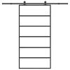 vidaXL Porta deslizante c/ conj ferragens 102x205cm vidro ESG/alum&iacute;nio