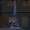vidaXL &Aacute;rvore de Natal LED com 555 LEDs com suporte Azul 500 cm Metal
