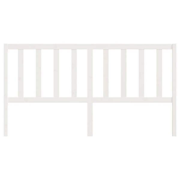 vidaXL Cabeceira de cama 186x4x100 cm pinho maciço branco