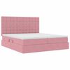 vidaXL Cama com Armazenamento com colch&atilde;o Rosa 180 x 200 cm Veludo