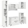 vidaXL Conjunto de M&oacute;veis para Banheiro 5 unid. Branco