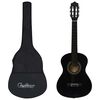 vidaXL Guitarra cl&aacute;ssica iniciantes/crian&ccedil;as com saco 1/2 34" preto