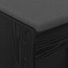 vidaXL Banco de Hall com almofada Carvalho Preto 83 x 38 x 45 cm