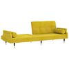 vidaXL Sofá-cama com almofadões veludo amarelo