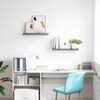 vidaXL Prateleiras de parede suspensas 2 pcs 60x23,5x3,8cm MDF cinza