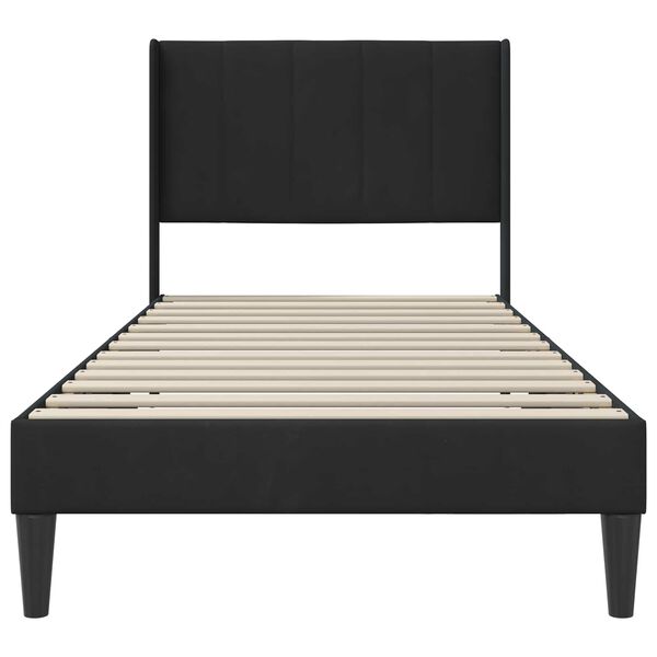 vidaXL Estrutura da Cama com cabeceira Preto 90 x 200 cm Veludo