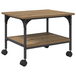 vidaXL Suporte para Impressora Carvalho Artesanal 50 x 40 x 38 cm