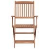 vidaXL 5 pcs conjunto jantar dobrável p/ exterior acácia maciça