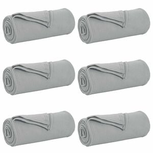 vidaXL Cobertores de Sof&aacute; 6 unid. Cinzento 170 x 130 cm 1.86 kg L&atilde;
