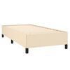 vidaXL Cama com molas/colch&atilde;o 90x190 cm tecido cor creme