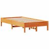 vidaXL Cama sem colchão 100x200 cm pinho maciço castanho-mel