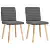 vidaXL Cadeiras de jantar 2 pcs tecido cinzento-escuro
